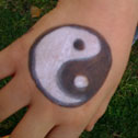 Yin Yang Hand Painting