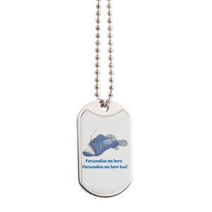 Personalized Piranha Dog Tag