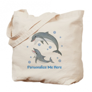 Personalized Dolphin Tote Bag