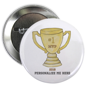 Personalized Trophy Button - Pin