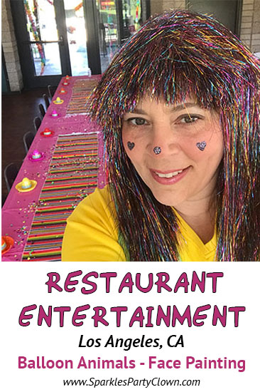 Restaurant Entertainment - Clown for Kids Night - LA, CA